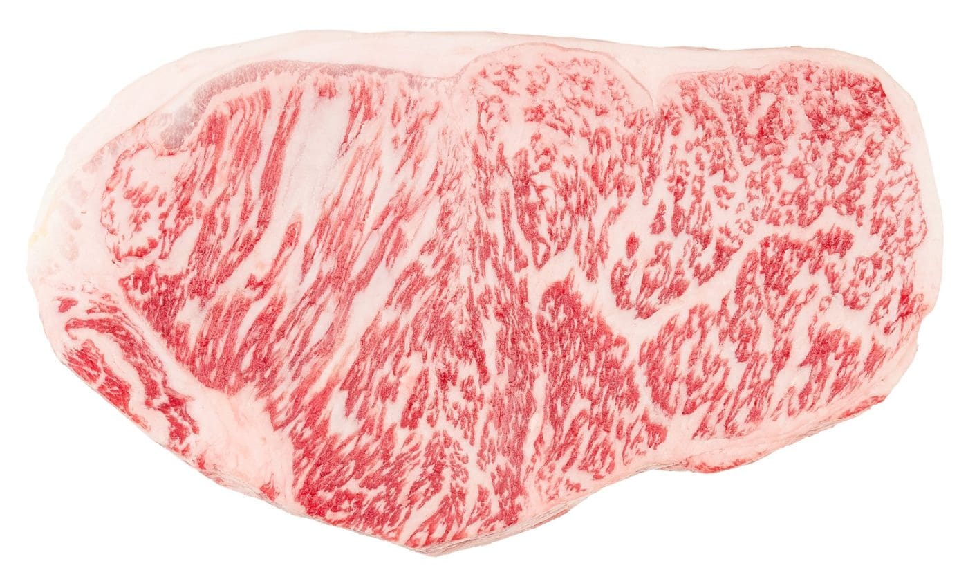 Striploin from Wagyu in Australia with 58% IMF content and 8.6 fineness